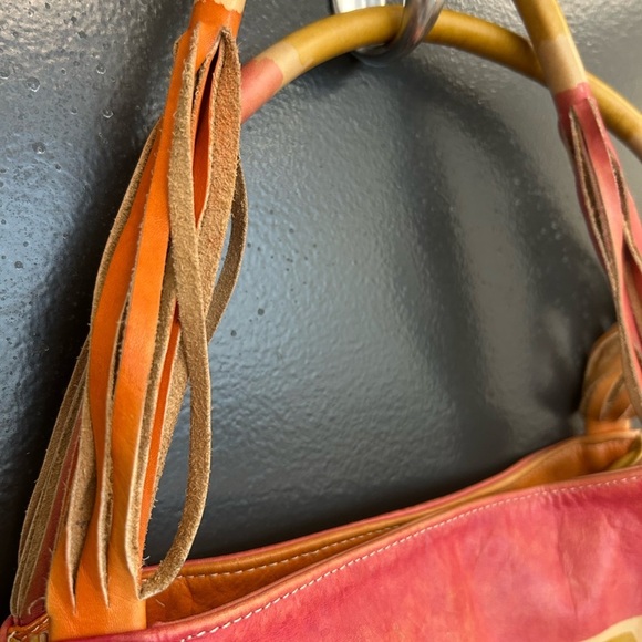 Astore smaller leather colourful bag excellent used condition - Picture 7 of 14